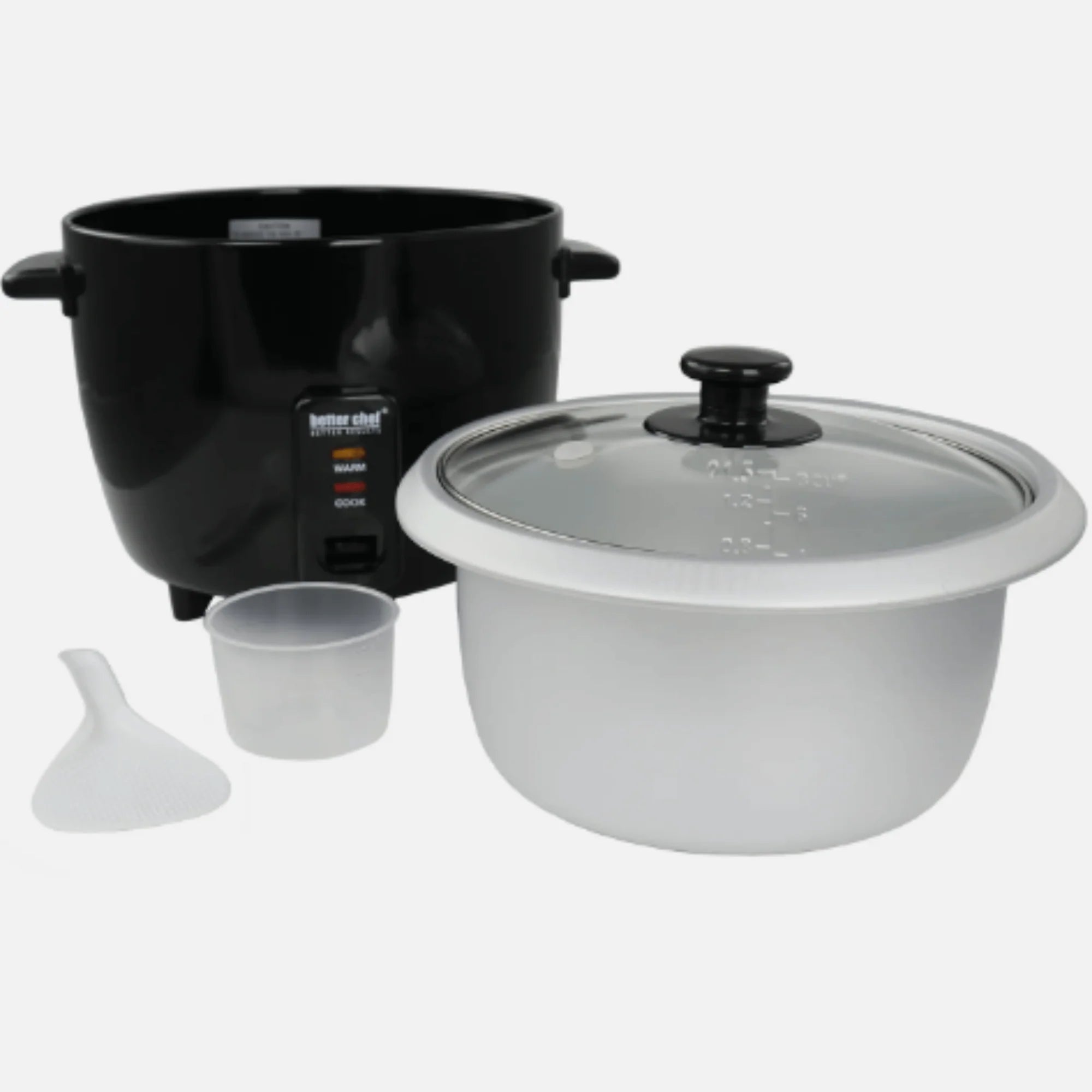 Better Chef 8-Cup - 16-Cup Cooked - Rice Cooker with Measuring Cup and Paddle
