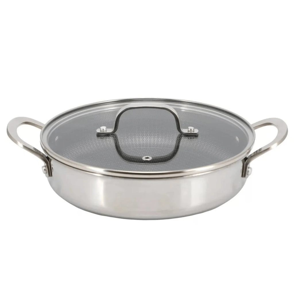 Better Chef 9-Inch 3-Ply Stainless Steel Nonstick Deep Fry Pan with Lid