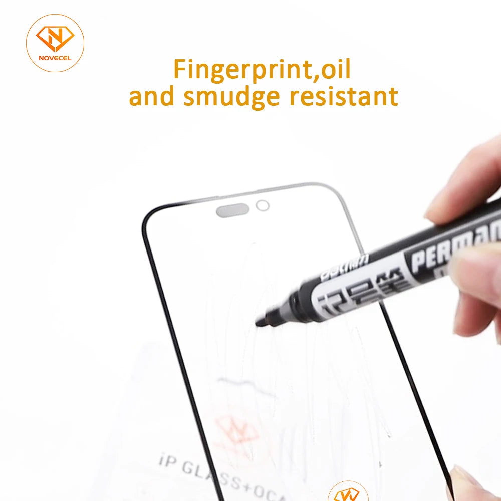 Novecel 10pc New 17Pro max Front Screen Outer Glass+OCA For iPhone 16 11 12 13 14 15 Plus Pro Max LCD External Lens Replacement