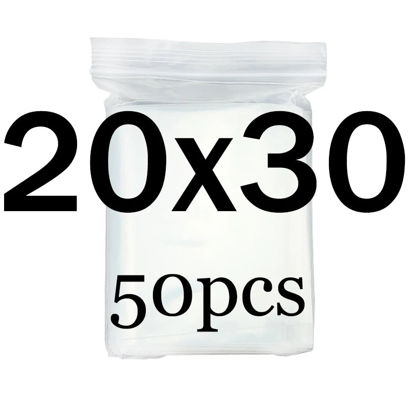 Transparent  Ziplock Zip Zipped Lock Food Package Storage bag Clear Thick Small Jewelry packing Plastic Reclosable Poly Zip bags