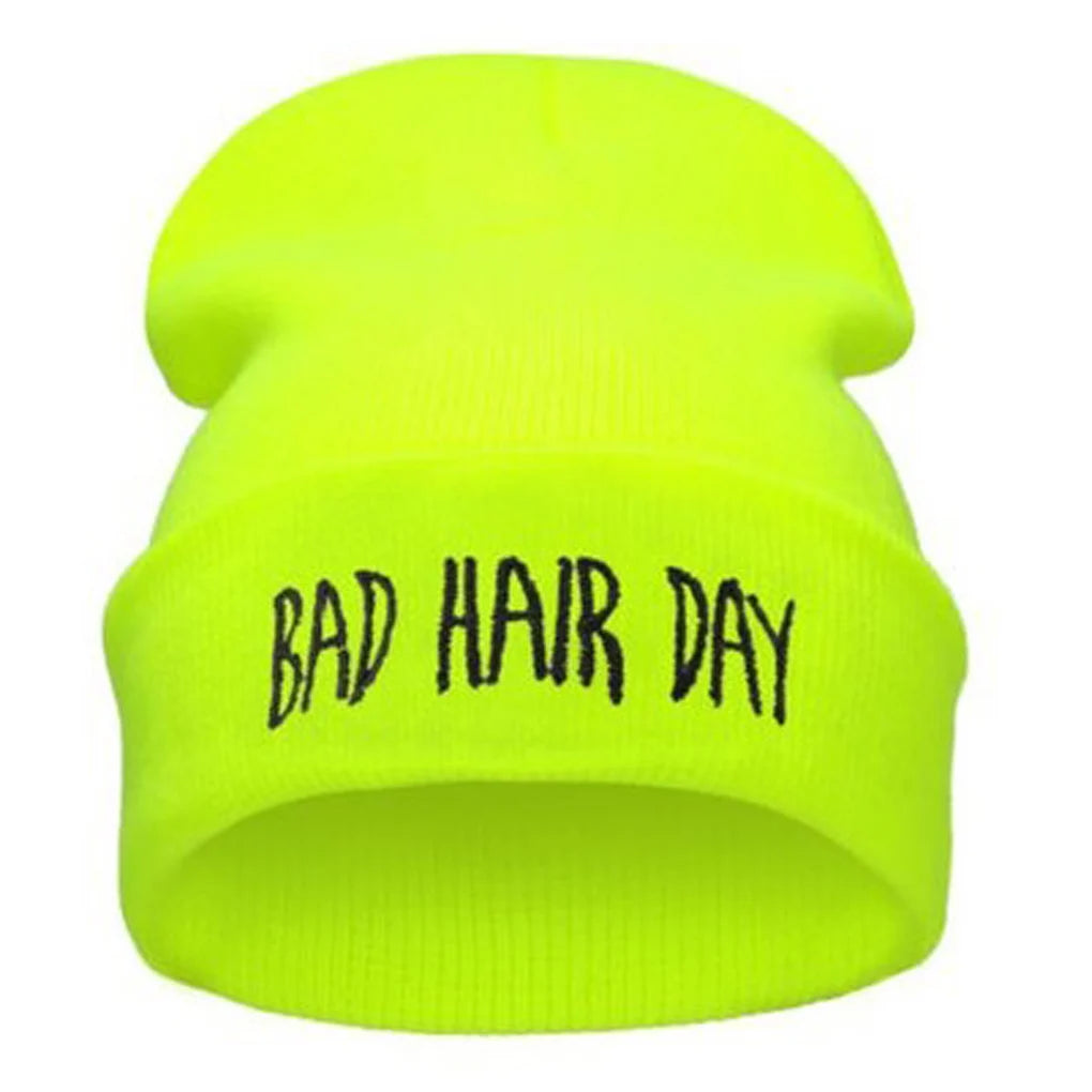 New Fashion Unisex Women Mens Winter Bad Hair Day Snap Back Beanies Hat Knit Hip Hop Sport Warm Ski Cap