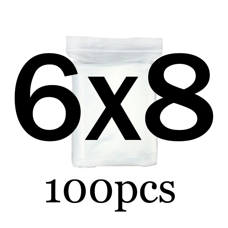 Transparent  Ziplock Zip Zipped Lock Food Package Storage bag Clear Thick Small Jewelry packing Plastic Reclosable Poly Zip bags