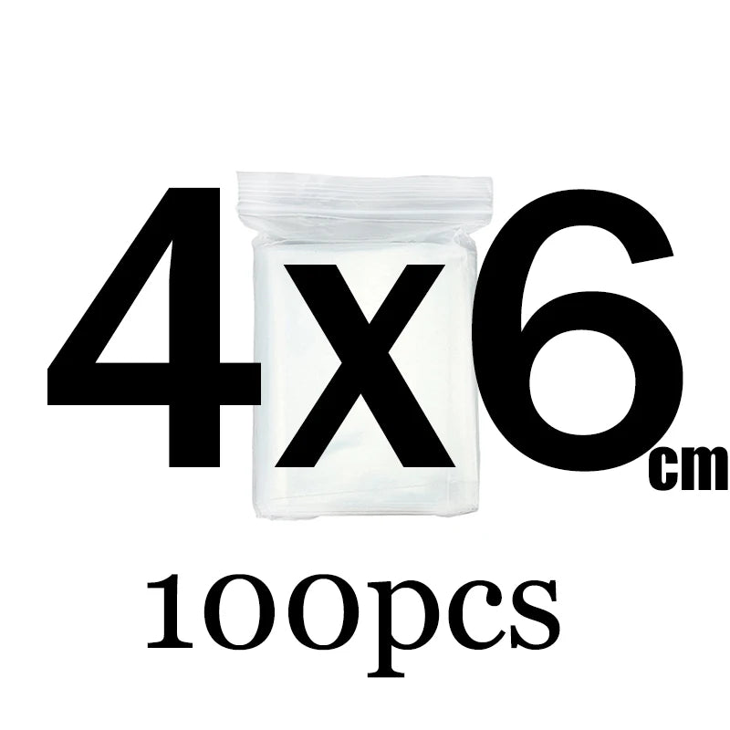 Transparent  Ziplock Zip Zipped Lock Food Package Storage bag Clear Thick Small Jewelry packing Plastic Reclosable Poly Zip bags