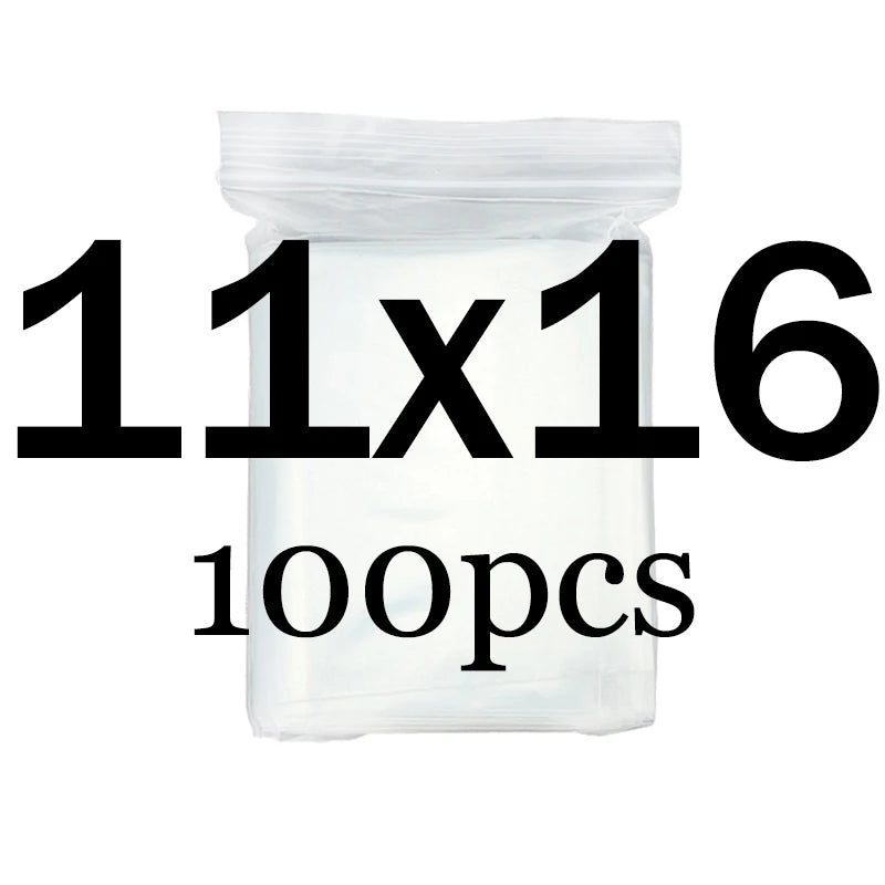 Transparent  Ziplock Zip Zipped Lock Food Package Storage bag Clear Thick Small Jewelry packing Plastic Reclosable Poly Zip bags