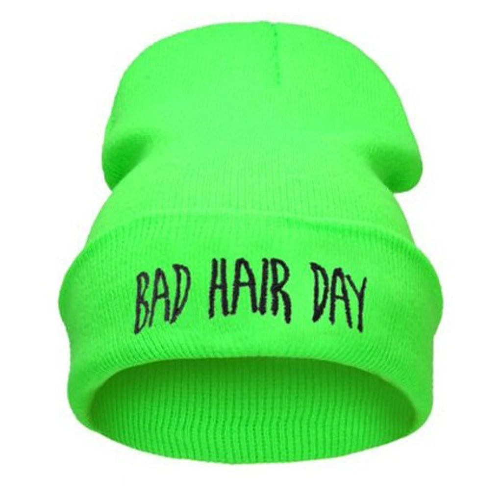 New Fashion Unisex Women Mens Winter Bad Hair Day Snap Back Beanies Hat Knit Hip Hop Sport Warm Ski Cap
