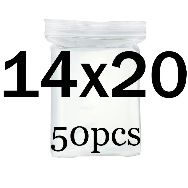 Transparent  Ziplock Zip Zipped Lock Food Package Storage bag Clear Thick Small Jewelry packing Plastic Reclosable Poly Zip bags