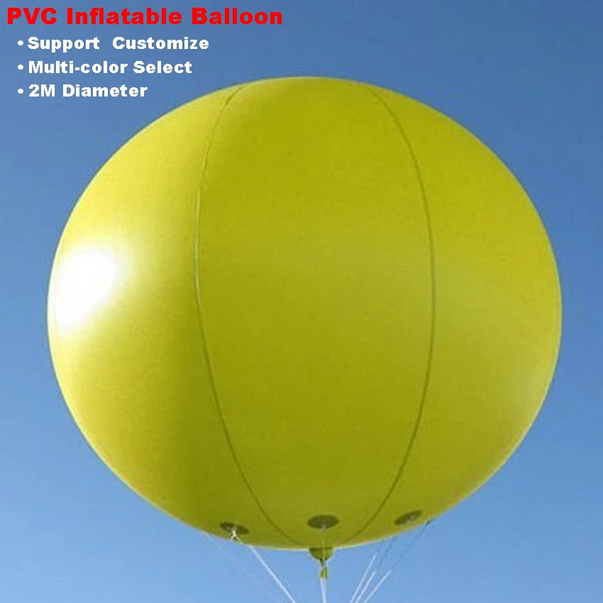 PVC Advertising Inflatable Giant Balloon, Round Sky Helium Balloon, Support Customized Size Logo, Multi-Color Optional, 1.5m, 1.