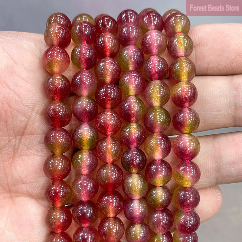 Smooth Yellow Chalcedony Natural Stone Round Beads for Jewelry Making Diy Bracelet Necklace Ear Studs 15" Strand 6 8 10 12MM