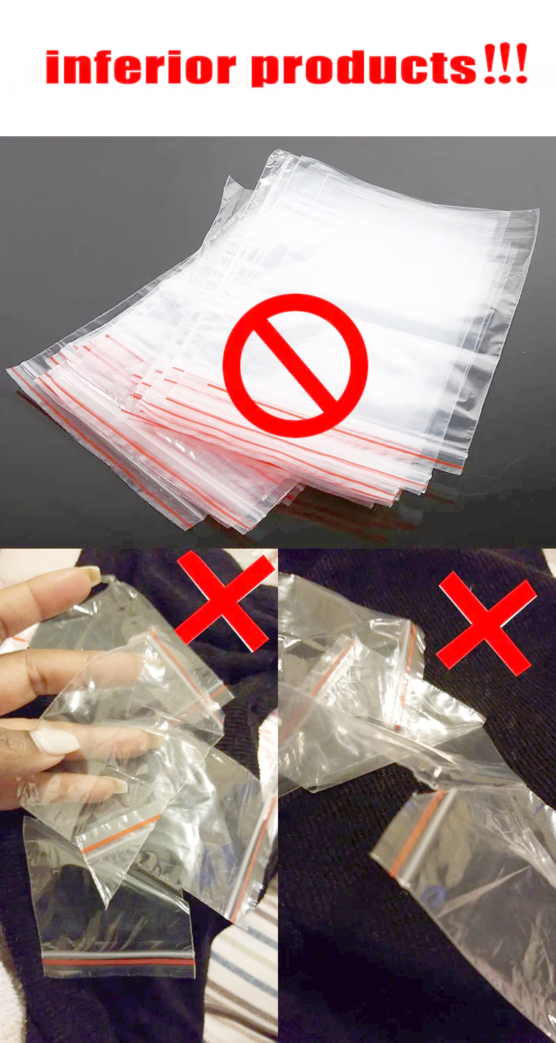 Thick Clear Zip Lock Ziplock Bags Food Package Storage Bag Zipper Plastic Small Jewelry Reclosable Zip Bags Thickness 0.12mm
