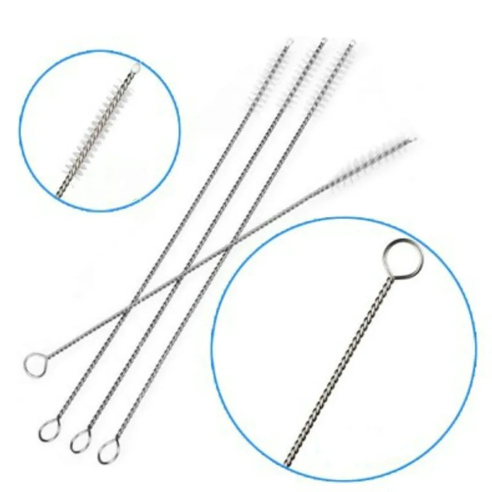 1/5/10pcs Fine Pipette Tank Pipe Brush Bottle Suction Tube Glass Tube Spiral Soft Hair Straw Cleaning Brushes Tools Wholesale