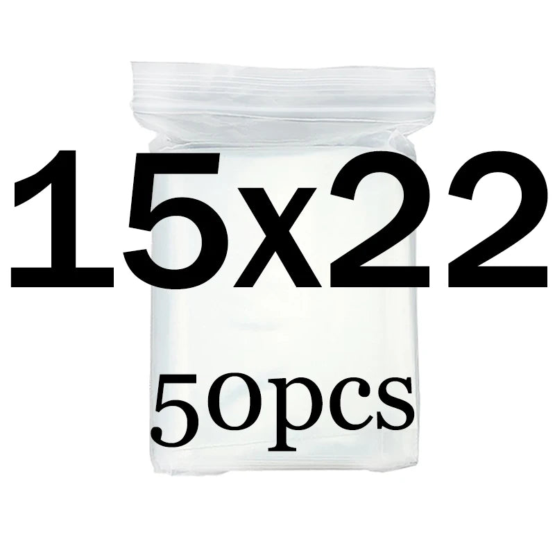 Transparent  Ziplock Zip Zipped Lock Food Package Storage bag Clear Thick Small Jewelry packing Plastic Reclosable Poly Zip bags