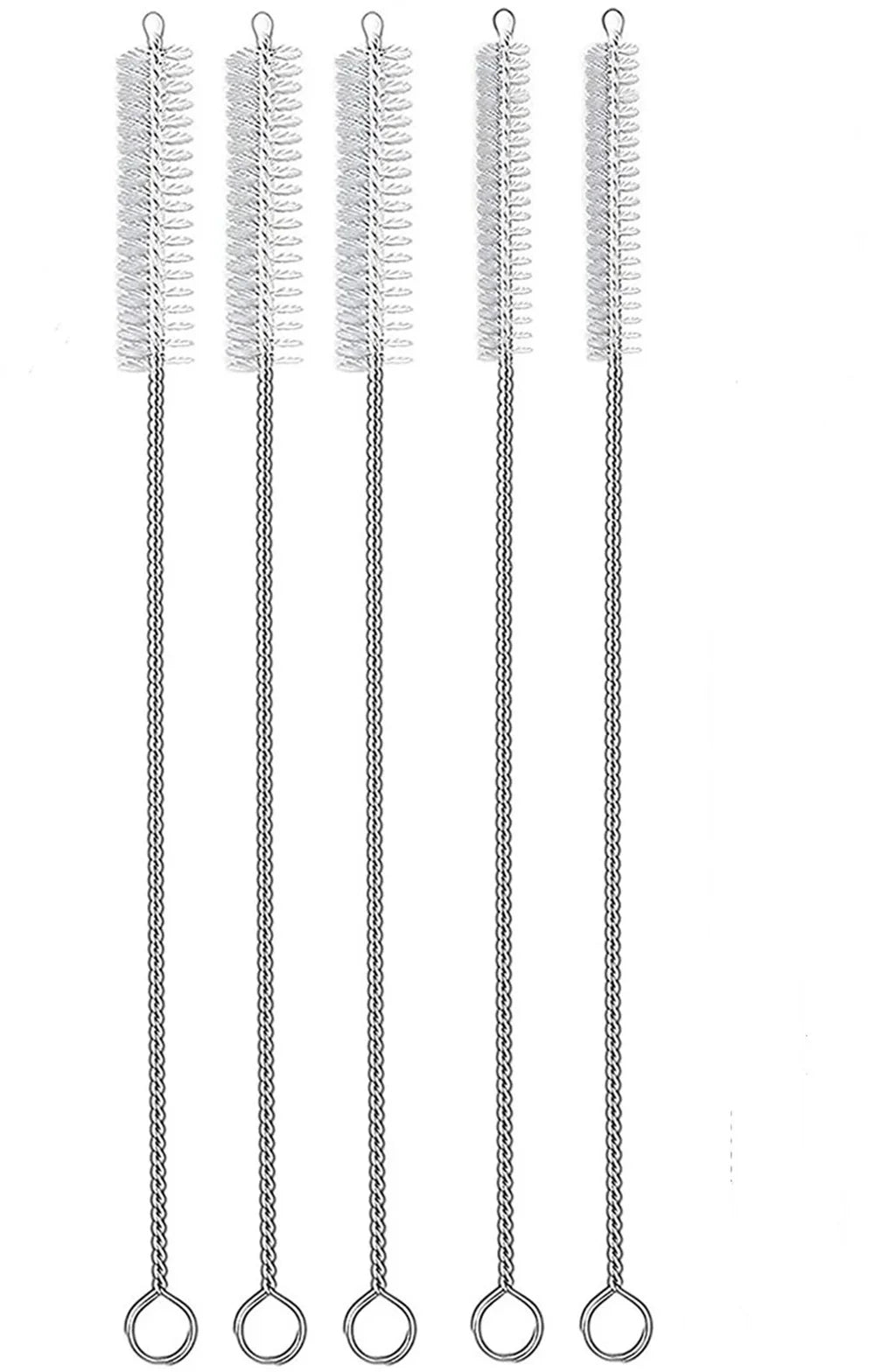 1/5/10pcs Fine Pipette Tank Pipe Brush Bottle Suction Tube Glass Tube Spiral Soft Hair Straw Cleaning Brushes Tools Wholesale