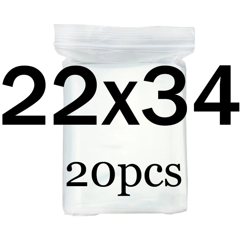 Transparent  Ziplock Zip Zipped Lock Food Package Storage bag Clear Thick Small Jewelry packing Plastic Reclosable Poly Zip bags