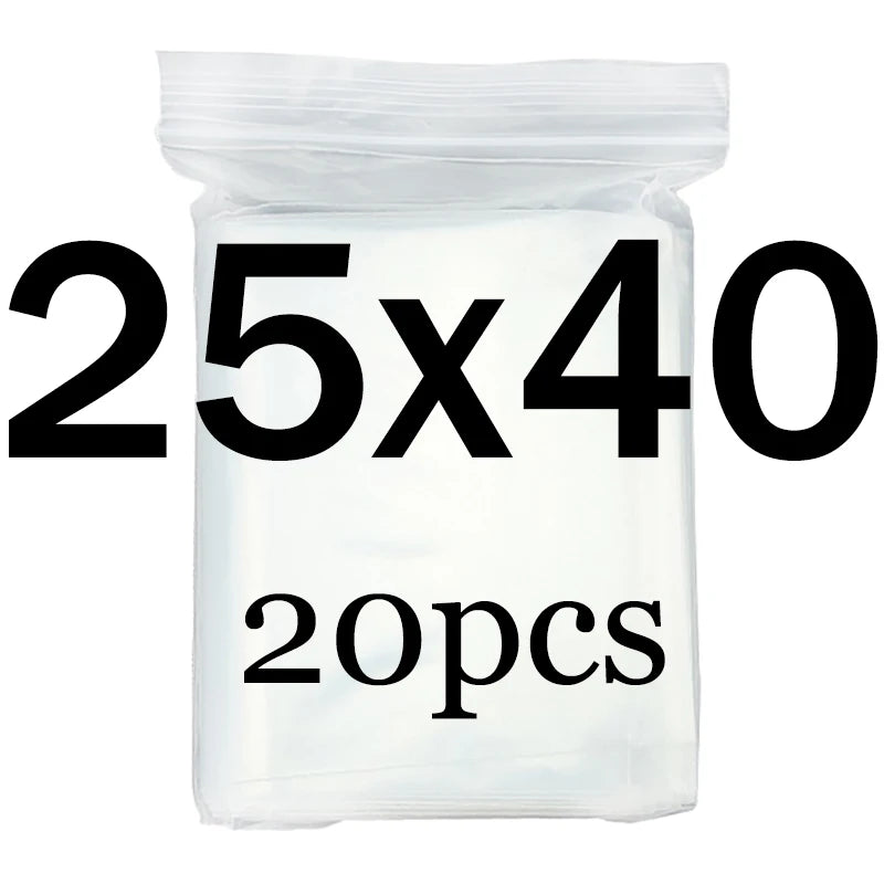 Transparent  Ziplock Zip Zipped Lock Food Package Storage bag Clear Thick Small Jewelry packing Plastic Reclosable Poly Zip bags