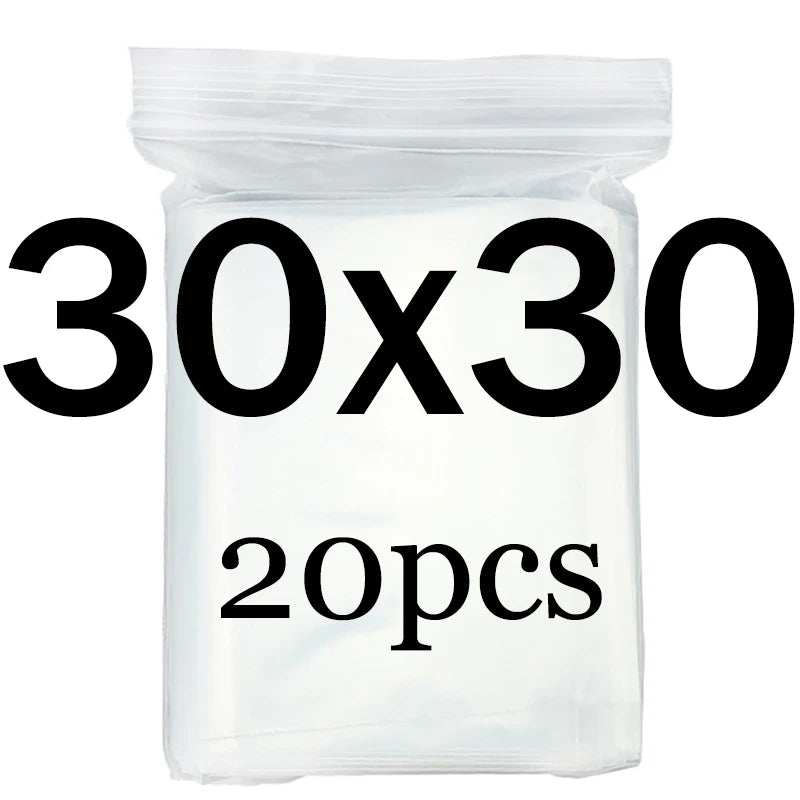 Transparent  Ziplock Zip Zipped Lock Food Package Storage bag Clear Thick Small Jewelry packing Plastic Reclosable Poly Zip bags