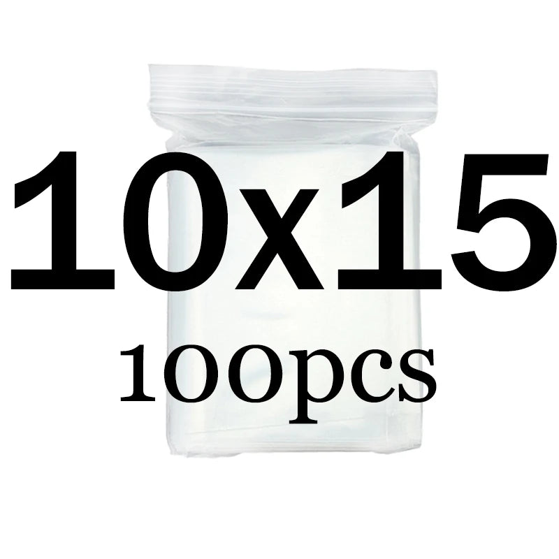 Transparent  Ziplock Zip Zipped Lock Food Package Storage bag Clear Thick Small Jewelry packing Plastic Reclosable Poly Zip bags