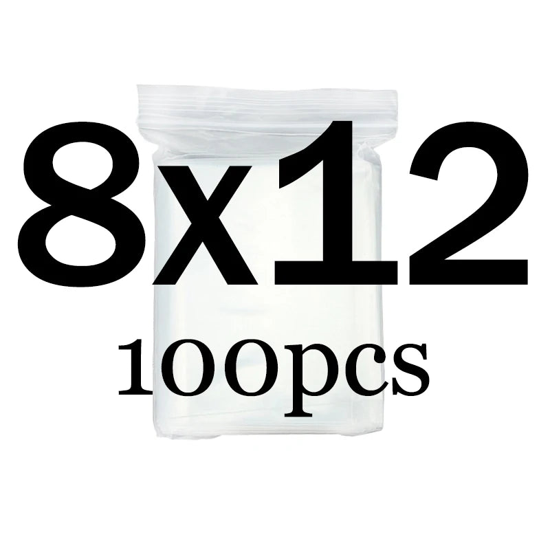 Transparent  Ziplock Zip Zipped Lock Food Package Storage bag Clear Thick Small Jewelry packing Plastic Reclosable Poly Zip bags