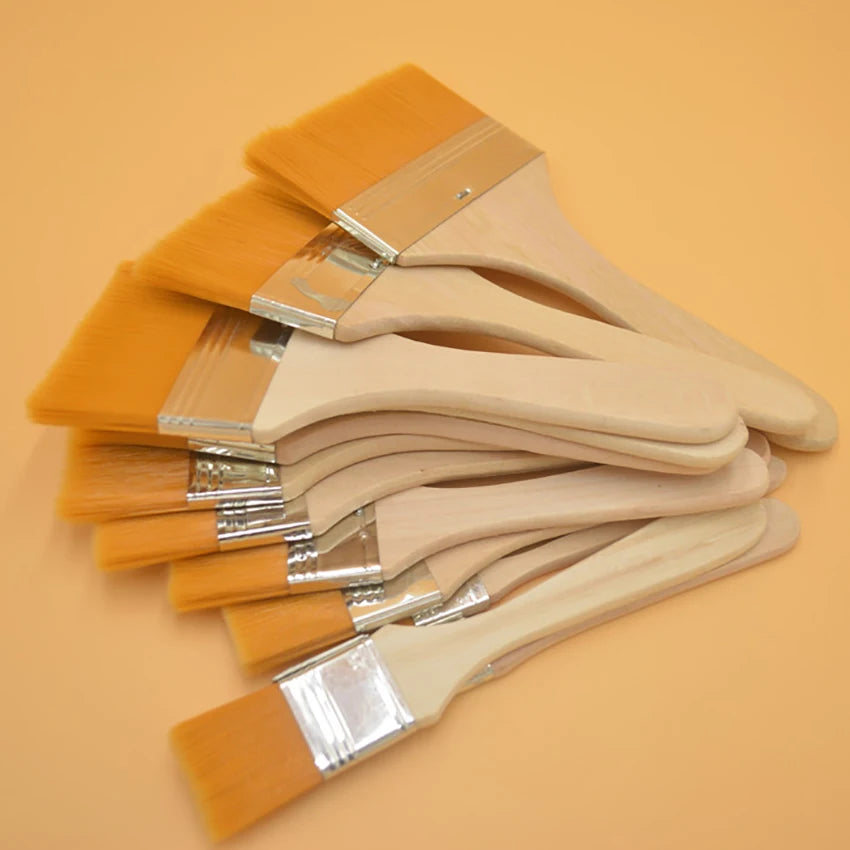 Nylon Paint Brush Different Size Wooden Handle Watercolor Brushes For Acrylic Oil Painting School Art Supply Painte Brush кисти