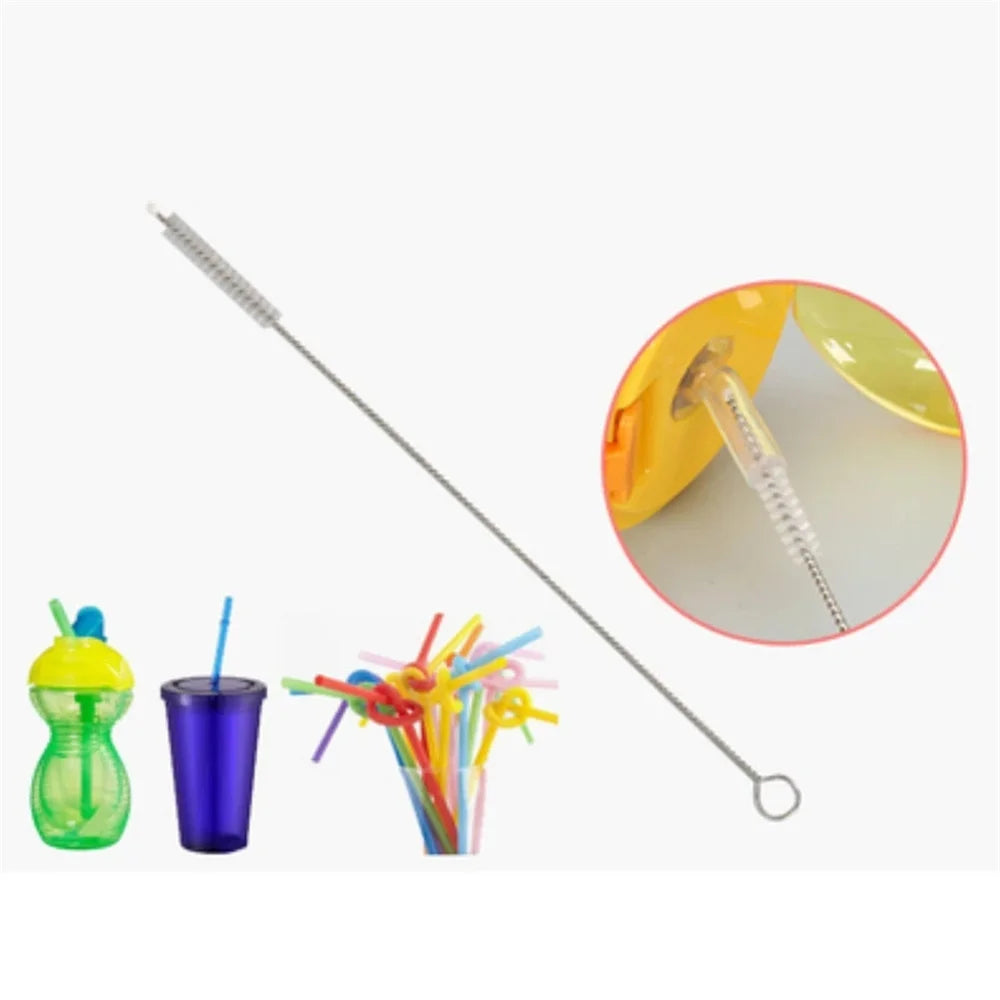 1/5/10pcs Fine Pipette Tank Pipe Brush Bottle Suction Tube Glass Tube Spiral Soft Hair Straw Cleaning Brushes Tools Wholesale