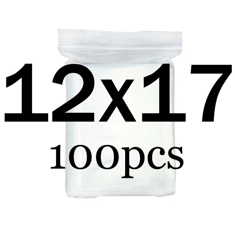 Transparent  Ziplock Zip Zipped Lock Food Package Storage bag Clear Thick Small Jewelry packing Plastic Reclosable Poly Zip bags