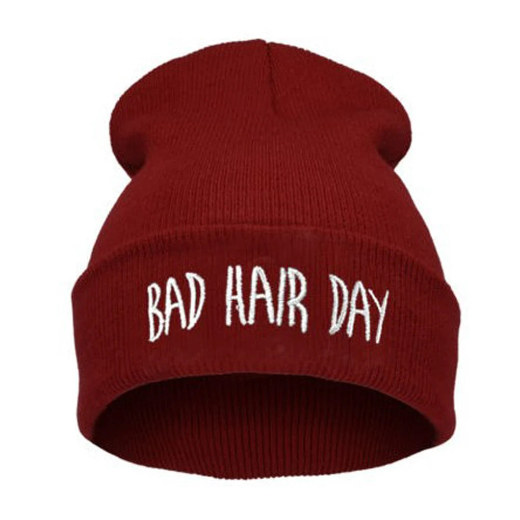 New Fashion Unisex Women Mens Winter Bad Hair Day Snap Back Beanies Hat Knit Hip Hop Sport Warm Ski Cap