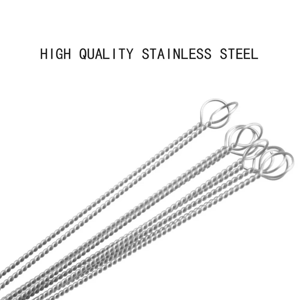 1/5/10pcs Fine Pipette Tank Pipe Brush Bottle Suction Tube Glass Tube Spiral Soft Hair Straw Cleaning Brushes Tools Wholesale