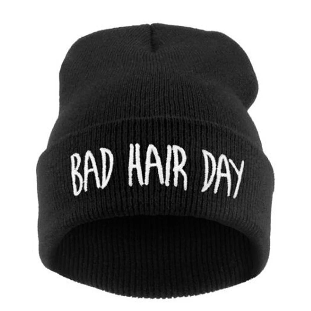 New Fashion Unisex Women Mens Winter Bad Hair Day Snap Back Beanies Hat Knit Hip Hop Sport Warm Ski Cap