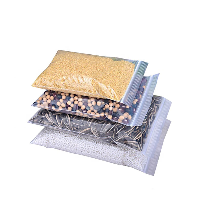 Transparent  Ziplock Zip Zipped Lock Food Package Storage bag Clear Thick Small Jewelry packing Plastic Reclosable Poly Zip bags