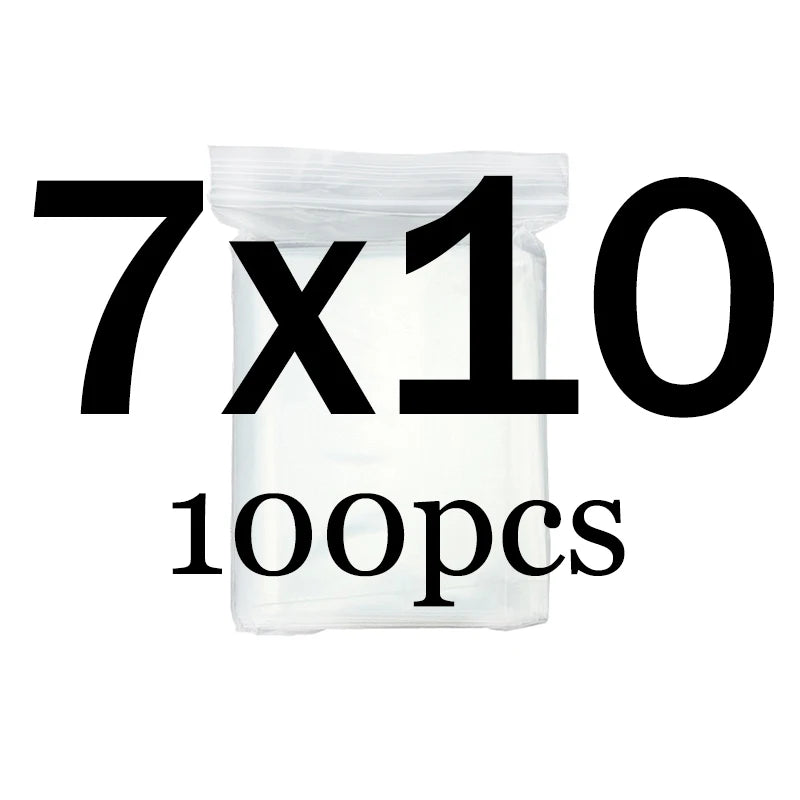 Transparent  Ziplock Zip Zipped Lock Food Package Storage bag Clear Thick Small Jewelry packing Plastic Reclosable Poly Zip bags