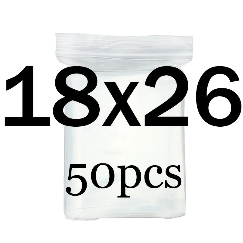 Transparent  Ziplock Zip Zipped Lock Food Package Storage bag Clear Thick Small Jewelry packing Plastic Reclosable Poly Zip bags