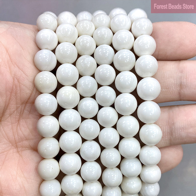 Smooth Yellow Chalcedony Natural Stone Round Beads for Jewelry Making Diy Bracelet Necklace Ear Studs 15" Strand 6 8 10 12MM