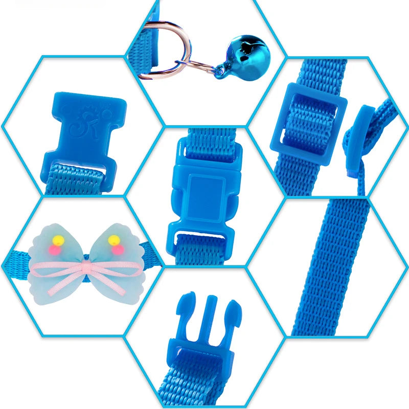 Bubble Bead Bow Pet Dog Collar Cat Sash Small Bell Adjustable 21-33cm Cat Beauty Products Four Seasonal Universal Pet Bow 1PCS