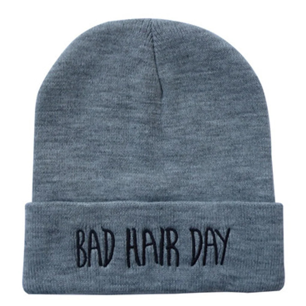 New Fashion Unisex Women Mens Winter Bad Hair Day Snap Back Beanies Hat Knit Hip Hop Sport Warm Ski Cap