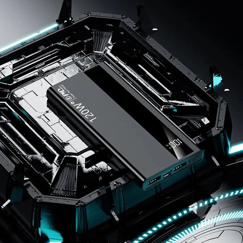 VIVO 500000mAh Large Capacity Power Bank 120W Super Fast Charging Power Bank Portable Battery Charger Digital Display Power Bank