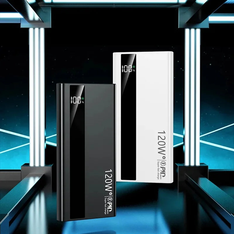 VIVO 500000mAh Large Capacity Power Bank 120W Super Fast Charging Power Bank Portable Battery Charger Digital Display Power Bank