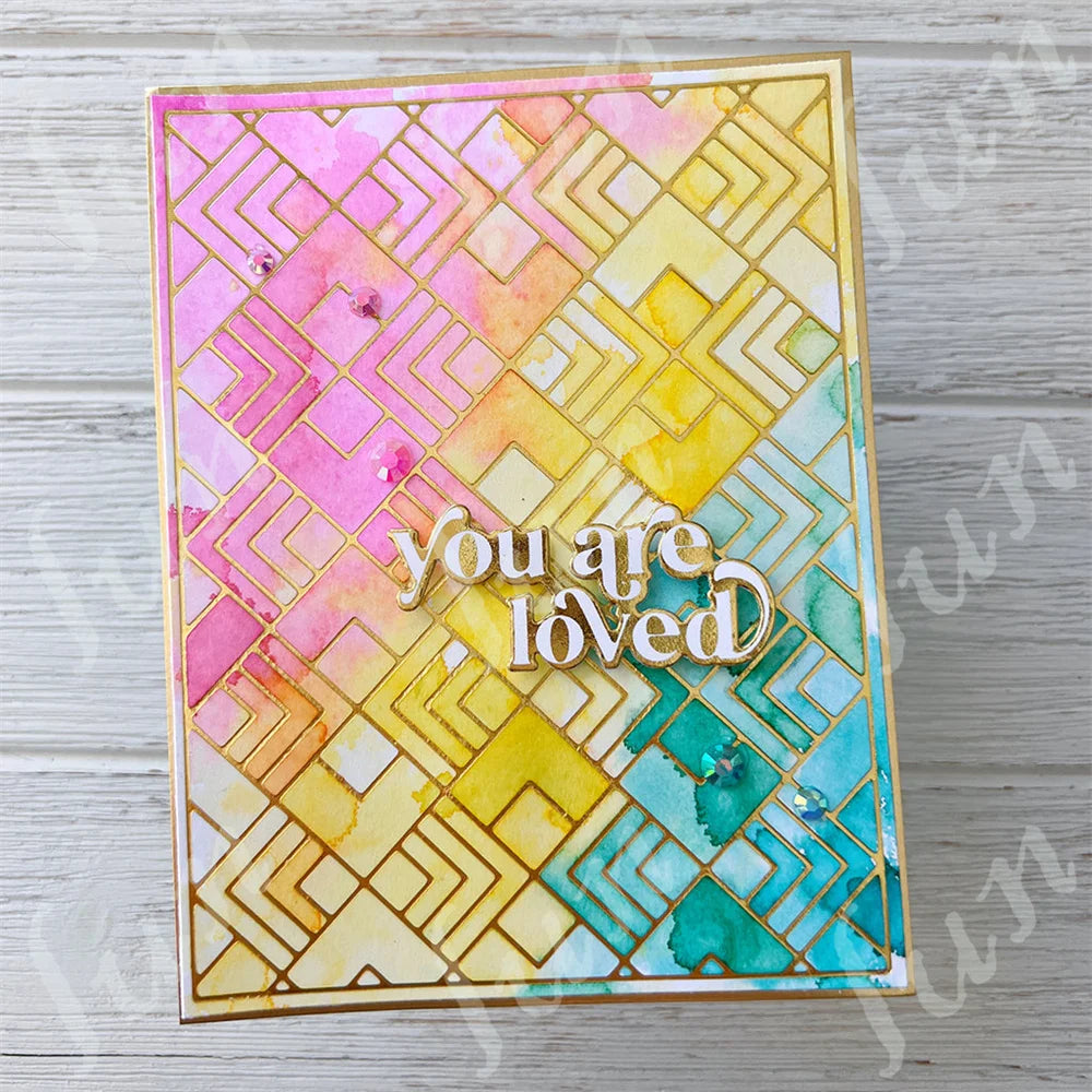 Diy Spring Botanicals Floral Print Chain Grid Coverplate Hot Foil Metal Dies stamps Butterflies Stencils Paper Card Drawing mold