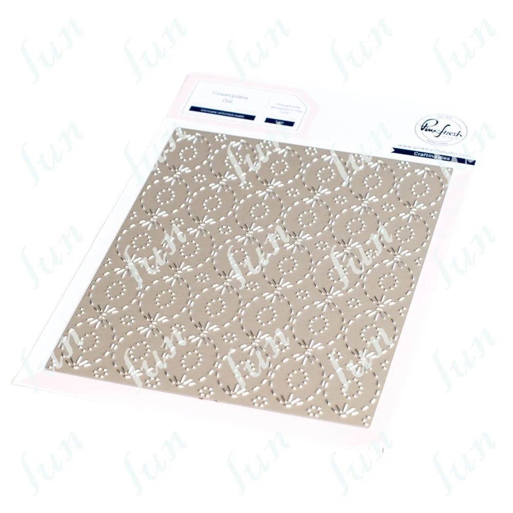 Diy Spring Botanicals Floral Print Chain Grid Coverplate Hot Foil Metal Dies stamps Butterflies Stencils Paper Card Drawing mold