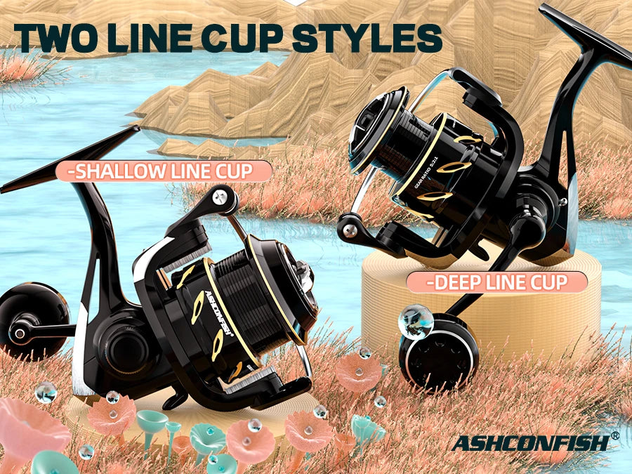 Spinning Fishing Reel for Freshwater Saltwater Fishing  Anti-Reverse with ultra smooth Max Drag 17.6LBS CNC Aluminum Spool 5.2:1