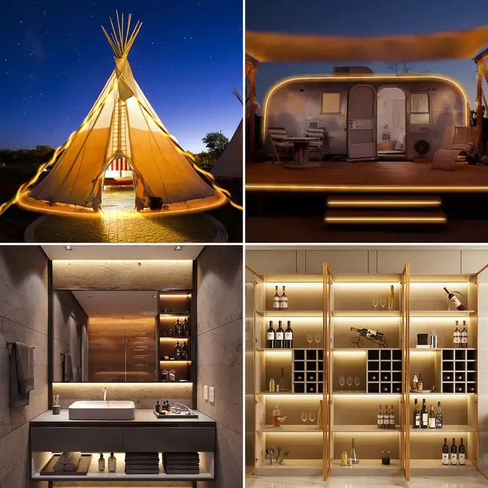 High Quality 5M Cob Led Strip Cri90 Free Cutting 12V 24V 3mm 5mm 8mm Self-adhesive Led Strip Light