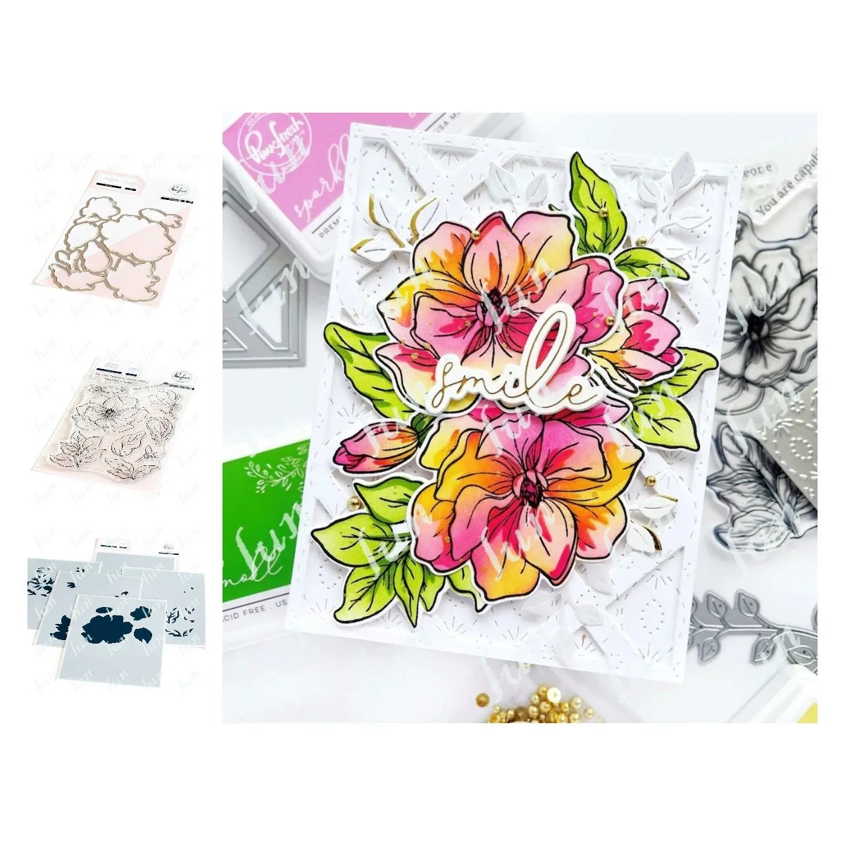 Diy Spring Botanicals Floral Print Chain Grid Coverplate Hot Foil Metal Dies stamps Butterflies Stencils Paper Card Drawing mold
