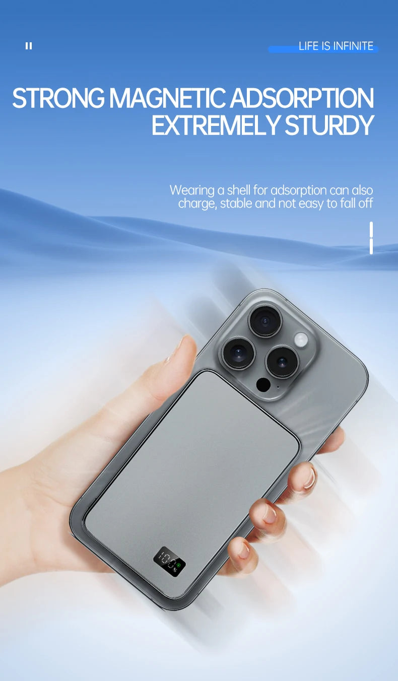 VIVO 50000mAh CCC Certification Thin Power Bank Ultra For MagSafe Magnetic Wireless Fast Charging Portable Battery Display