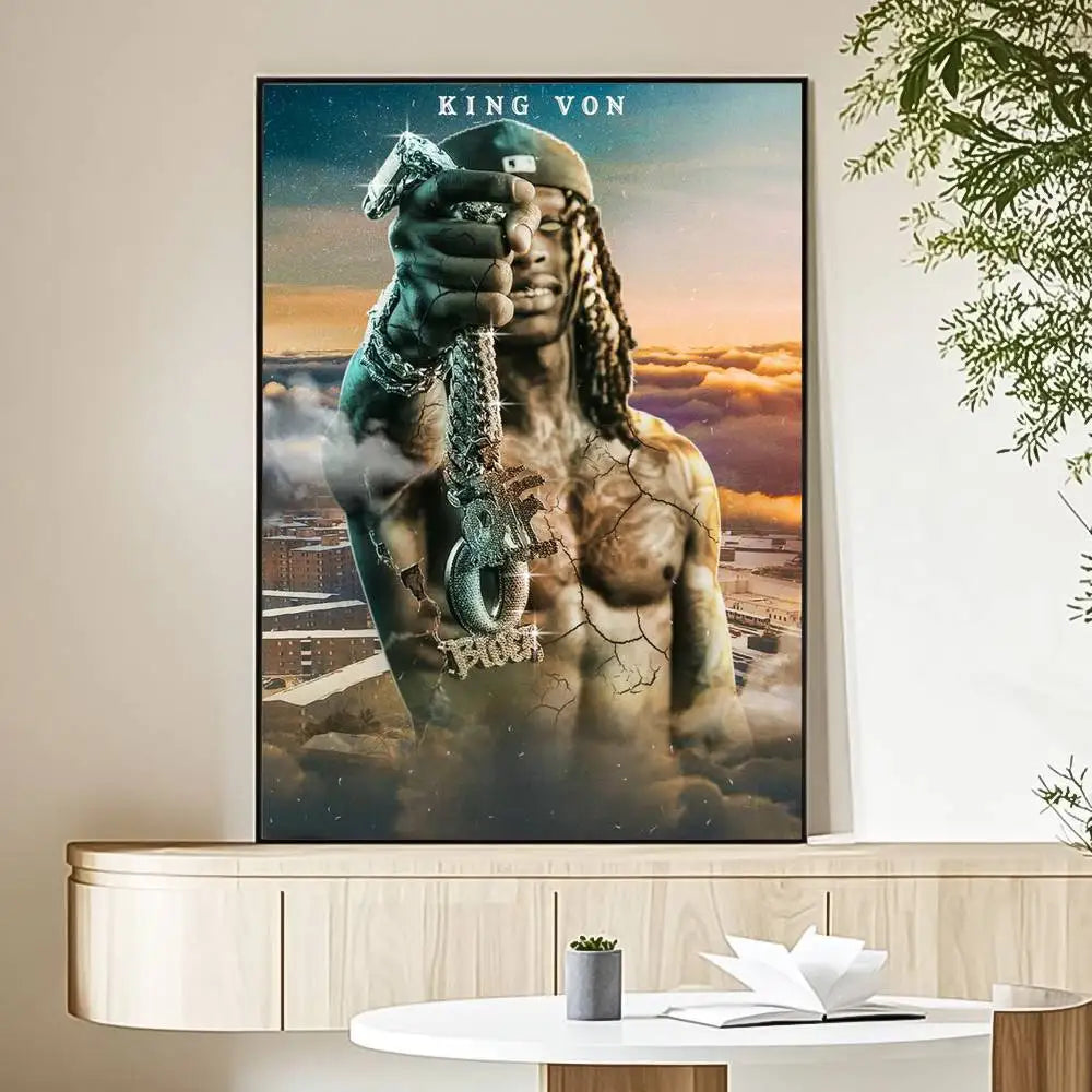 K-King Rapper Von Poster HD Art Sticky Wall Waterproof Home Living Room Bedroom Bar Aesthetic Decoration