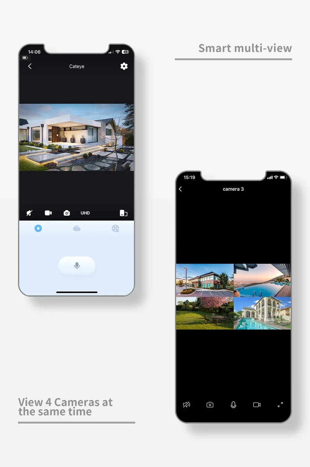 Home Smart Tuay Wireless Wifi Peephole Video Door Camera 3MP One Way Audio Security  Door Eye With Camera For Apartment