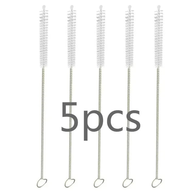 1/5/10pcs Fine Pipette Tank Pipe Brush Bottle Suction Tube Glass Tube Spiral Soft Hair Straw Cleaning Brushes Tools Wholesale