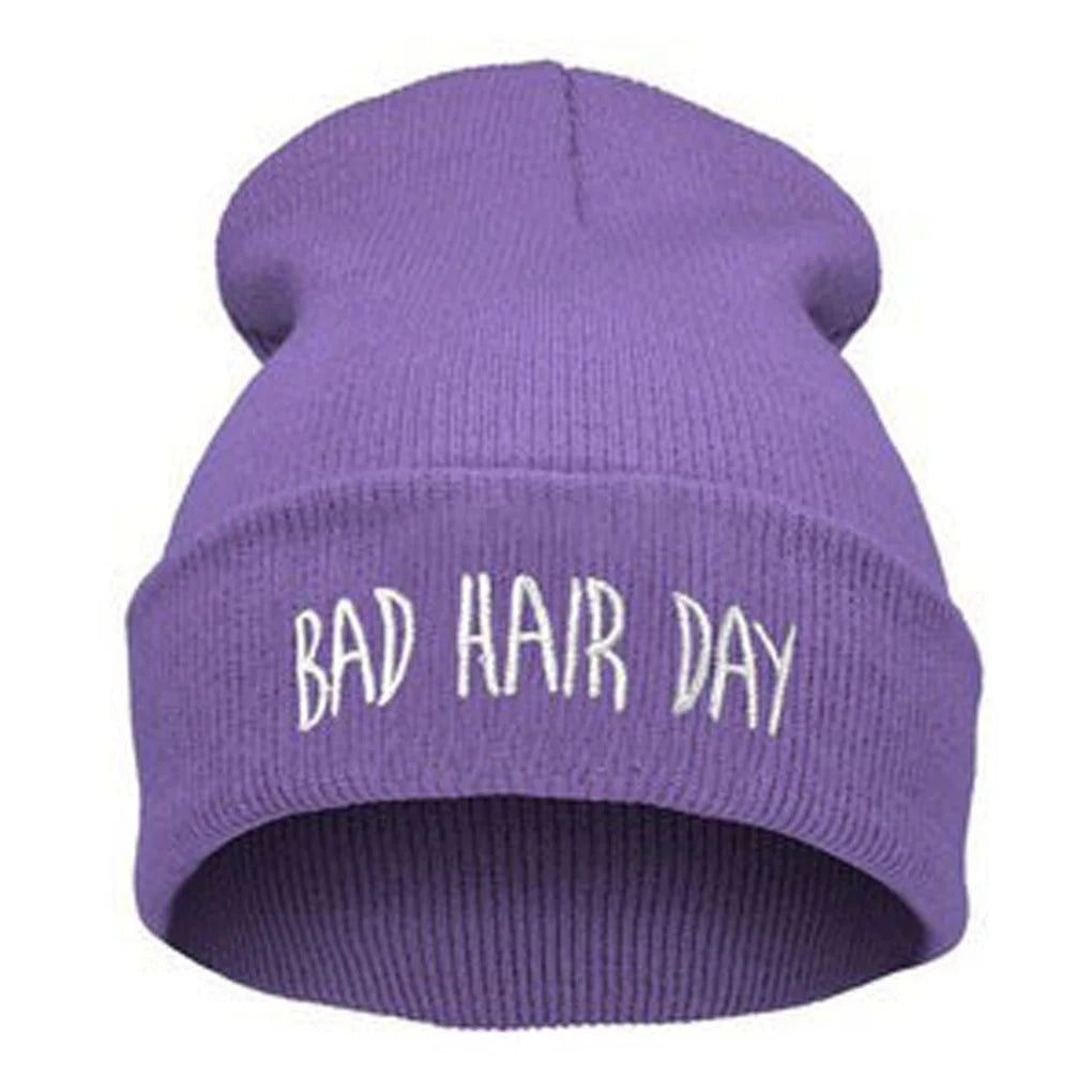New Fashion Unisex Women Mens Winter Bad Hair Day Snap Back Beanies Hat Knit Hip Hop Sport Warm Ski Cap
