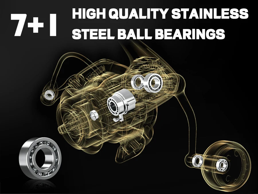 Spinning Fishing Reel for Freshwater Saltwater Fishing  Anti-Reverse with ultra smooth Max Drag 17.6LBS CNC Aluminum Spool 5.2:1