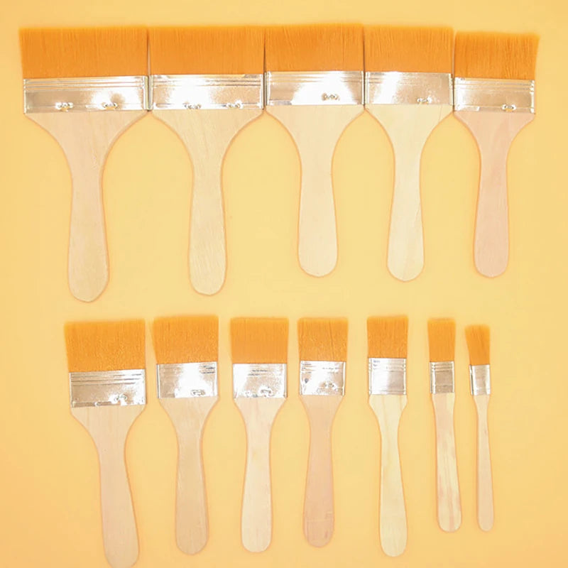 Nylon Paint Brush Different Size Wooden Handle Watercolor Brushes For Acrylic Oil Painting School Art Supply Painte Brush кисти