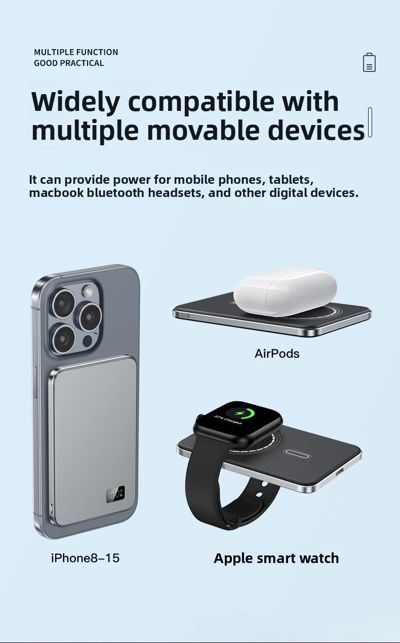 VIVO 50000mAh CCC Certification Thin Power Bank Ultra For MagSafe Magnetic Wireless Fast Charging Portable Battery Display