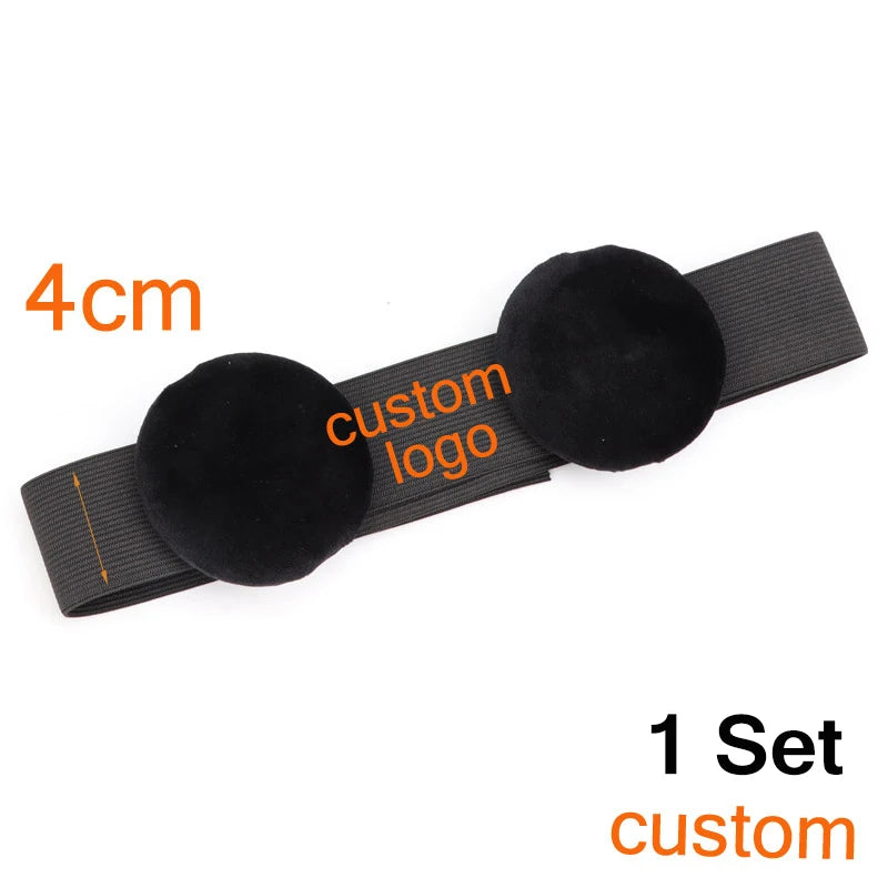 Edge Melt Band With Ear Protector For Lace Wigs 3Pcs Elastic Band With Logo Personalized For Laying Lace Edge Slayer Hair Band