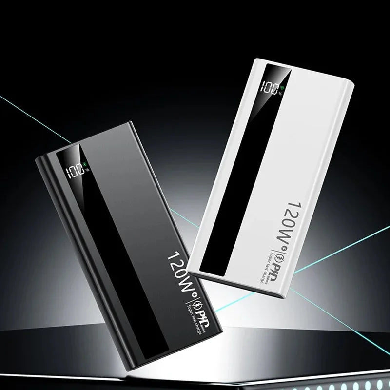 VIVO 500000mAh Large Capacity Power Bank 120W Super Fast Charging Power Bank Portable Battery Charger Digital Display Power Bank
